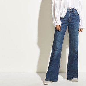 Vince Wide Leg Flare High Rise Jeans True Vintage Blue 27 NWT $275
